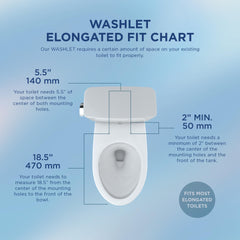 [TOTO] Smart Electronic Bidet Seat with Instant Water Heating, PREMIST & EWATER+ Self-Cleaning Wand, Elongated, Cotton White