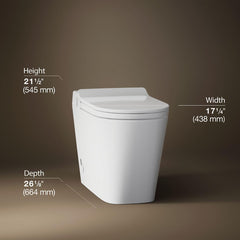 [Kohler] Leap One-Piece Elongated Smart Toilet with Bidet Built In, Dual-Flush, Quiet-Close